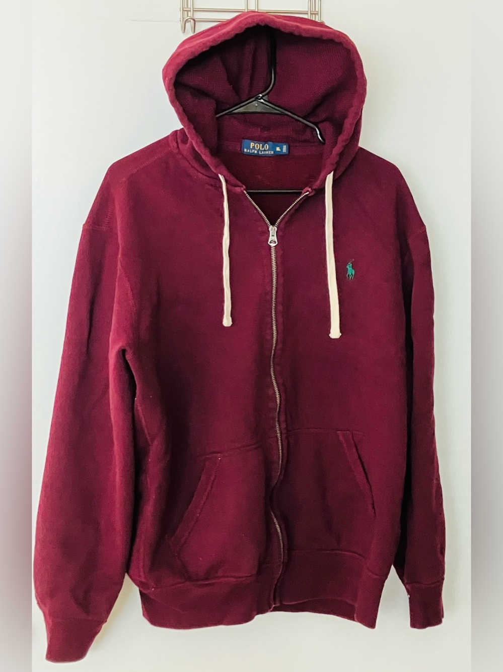 Polo Ralph Lauren Full Zip Hoodie Men’s Size XL Burgundy